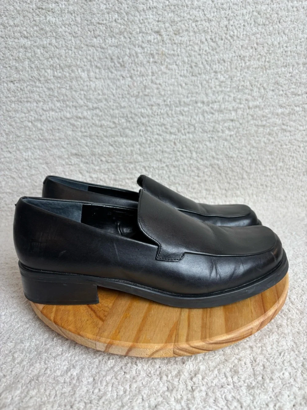 Franco Sarto Flex Shoes Womens 9.5M Bocca Slip On Square Toe Loafers in Black